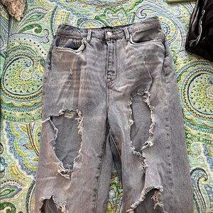 Urban Outfitters High-Waisted Boyfriend Jeans with rips